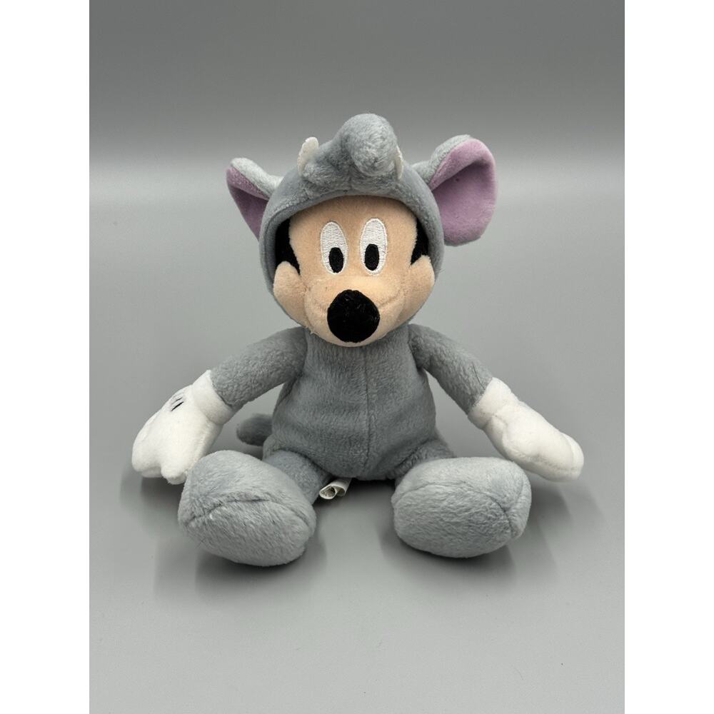 Disney Parks World Mickey Mouse As Elephant Plush Doll 8” Stuffed Beanbag Toy